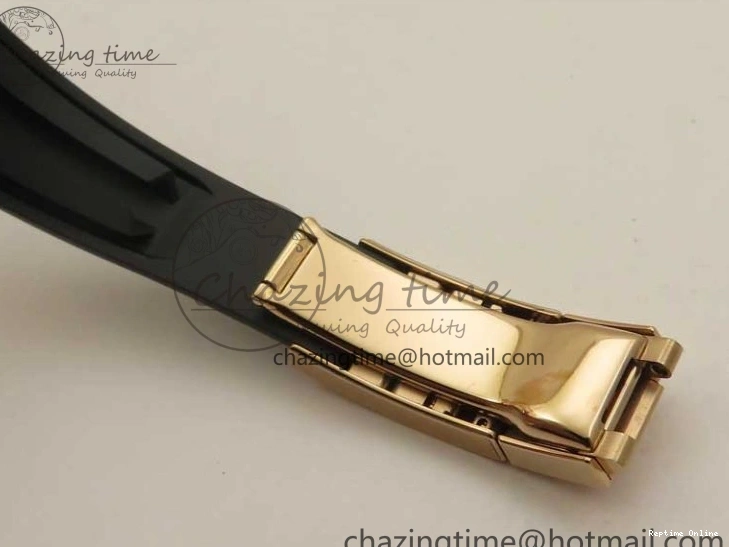 0405 Yacht-Master 126655 RG 3EF 1:1 Best Edition Black Ceramic Bezel on Black Rubber Strap VS Reliable 2488